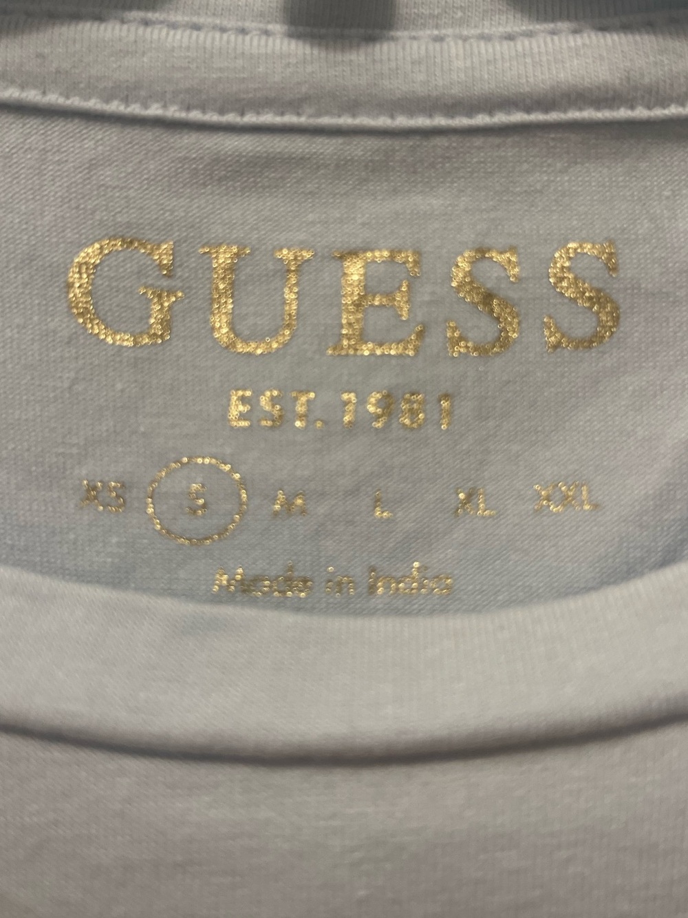 Guess Light Blue Sleeveless Corset Tee with Pink & Cream Accents, & Rhinestones - Picture 6 of 8